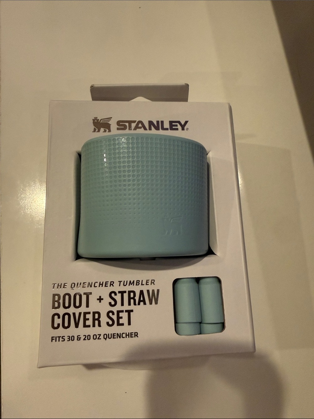 BNWT Stanley Boot + Straw Cover Set Light Blue 30 & 20 oz Quencher